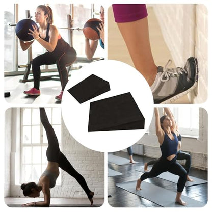 Multi-Purpose Exercise Wedge – Incline Board for Calf Stretch & Squat – Home, Gym, Pilates, Fitness, Office Break - color: 12x9x3cm