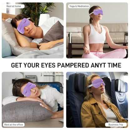 Weighted Eye Pillow for Yoga, Moist Heat Mask for Dry Eyes(Purple) - color: Eye Mask05-purple