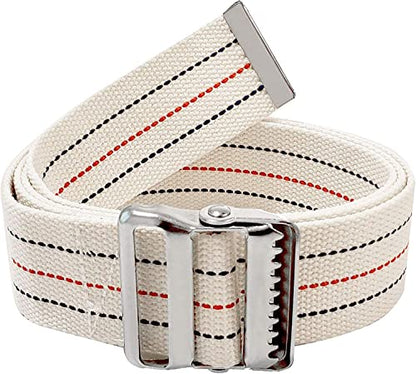 LiftAid Transfer and Gait Belt 60 Inch with Metal Buckle and Loop - Walking, Standing and Transfer Assist Aid for Seniors, Elderly Patients, Caregiver, Nurse, Therapist (Beige Pack of 10) - color: Beige Pack of 10