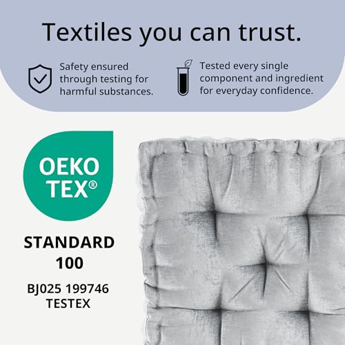 Intelligent Design Floor Pillow Large Meditation Cushion, 20x20 Grey - color: Grey