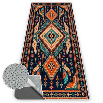 Hot Yoga Towel Non Slip, Ultra-Absorbent Yoga Mat Towel, Soft with Printed Design, Machine Washable, Yoga Pilates Towel Suitable for Exercise, Pilates, Yoga, 72x27in.Three Diamonds - color: Three Diamonds