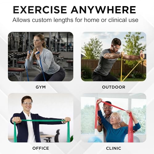 THERABAND Resistance Bands Set, Elastic Bands for Exercise & Physical Therapy, Strength Training for Upper & Lower Body Fitness - size: Advanced Set – 3 Pack, style: Non-Latex