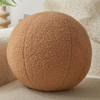 Ball Pillow,Khaki Round Throw Pillow 11.8 Inches - color: Yellow Ball