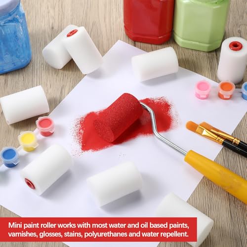 Nuogo 120 Pcs 2 Inch Foam Paint Roller High Density Foam Roller Mini Paint Roller Refills Paint Edger Tool for Walls Brings Smooth Finishes Flat Surfaces - size: 2 Inch
