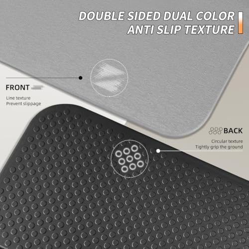 PAIDU Foldable Yoga Mat 10MM Thick SGS Certified TPE 75x26" Portable - color: Dark grey+ black