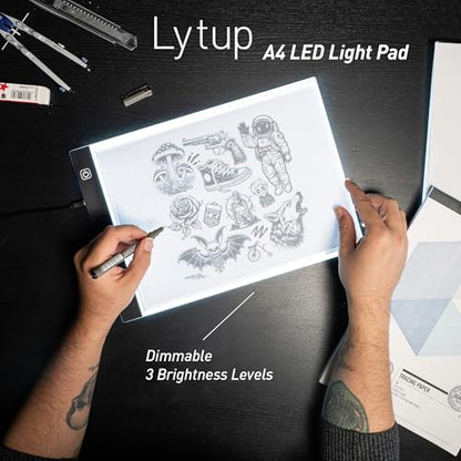 Lytup™ TracePad™ (L10400) Ultra-Slim A4 LED Light Pad for Tracing and Sketching