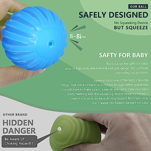 Sensory Balls for Baby Sensory Baby Toys 6 to 12 Months for Toddlers 1-3, Bright Color Textured Multi Soft Ball Gift Sets, Montessori Toys for Babies 6-12 Months Infant Toys (6 Pack) - style: Sensory Texture Balls