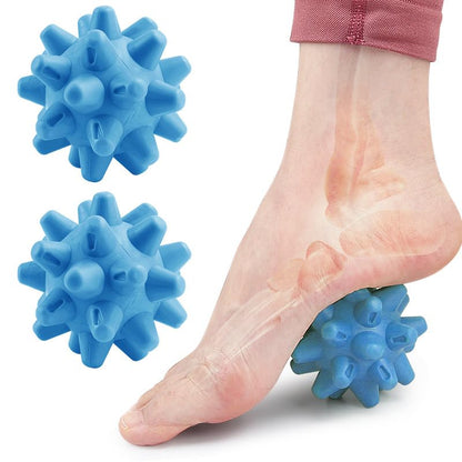 Soft Spiky Massage Balls, 2 Pcs Silicone Massage Ball for Plantar Fasciitis, Trigger Point Release Ball Deep Tissue Self Massage Ball Muscle Soreness Manual Massage Ball for Yoga Gym Exercise (Blue) - color: Blue