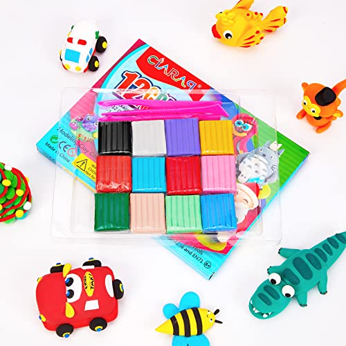 CiaraQ Polymer Clay Kit, Mini Modeling Clay Set | for Kids/Beginners/ Artist, 12 colors - color: 12 Colors