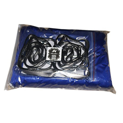 Aerial Yoga Hammock 5.5 Yards Yoga Swing Pilates Silk Home Gym Fitness Include hardware,Daisy Chain, Pose Guide - color: Deep Blue