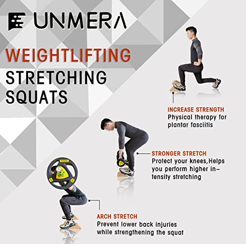 UNMERA Squat Wedge Block Non Slip for Heel Elevated Squats, 2PCS - color: Wood Color
