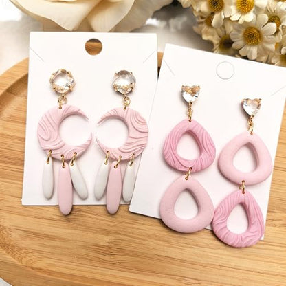 Polymer Clay Texture Roller Work with Polymer Clay Cutters for DIY Earrings Jewelry Making Craft Supplies(Linear Water Ripple Pattern) - color: Water Ripple