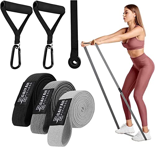 76 Inch Extra Long Fabric Resistance Band with Workout Guide for Men & Women, Non-Slip,up to 150 LBS for Strength Training, Pull-Up Assist, Yoga & Physical Therapy - color: Gray/Dark Gray/Black