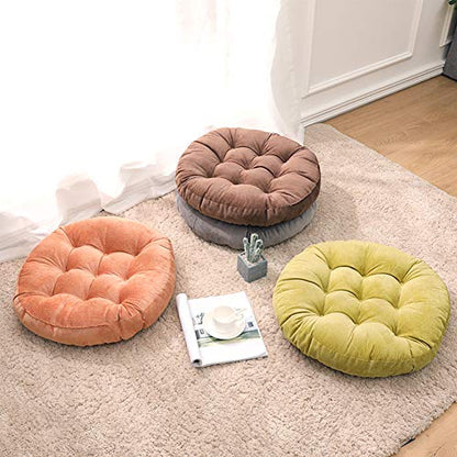 Tiita 22 Inch Floor Cushion - Round Outdoor Chair Cushion Pad - color: (Round)|blue