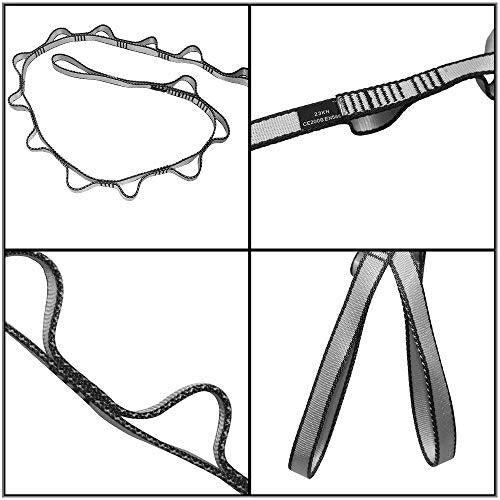 23KN (5070 lbs) Heavy Duty Straps, 2 Pack Adjustable Daisy Chain Webbing - color: Grey