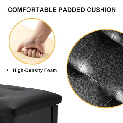 Duet Piano Bench with Storage, Wooden Piano Stool with Waterproof Padded Cushion, Bench Seat for Vanity, Living Room, Bedroom (Black) - color: Duet-black
