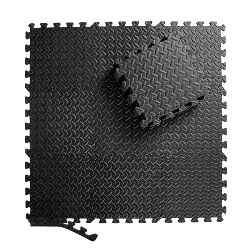 Febyyer Interlocking Soft Foam Floor Mat - 20 Tiles Protective Gym Flooring Set, Exercise Mats EVA Puzzle Rubber Tiles, Ground Surface Protection Workout Underlay Matting Sports Home Fitness Garage