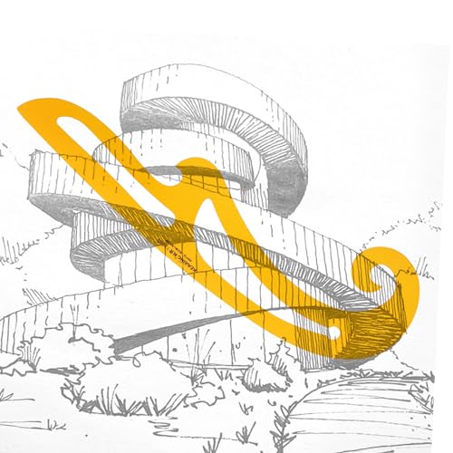 KEARING 2Pcs Orange French Curve Ruler Set - Flexible Sewing Template | Flexible 2-piece transparent orange PVC french curve set. Smooth drawing & grading templates for sewing pattern making - style: 1300S