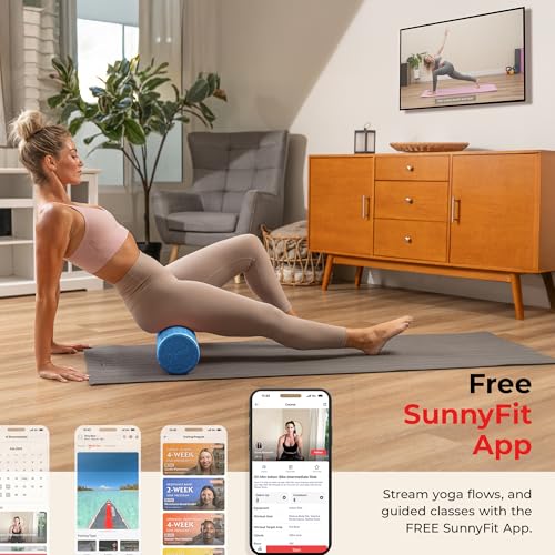 Sunny Health & Fitness 36" Blue High-Density Yoga Foam Roller | Muscle Relief, Physical Therapy, Post-Workout Recovery, Improved Flexibility, Home, Gym, Rehab Use, Full-Body Use - color: Blue, size: 36-Inch