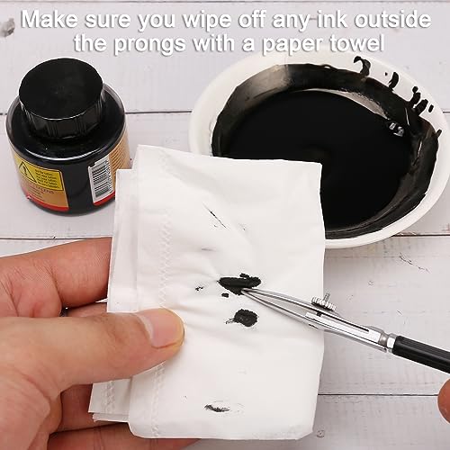 Ruling Pen for Masking Fluid, Cross Hinged Ruling Pen for Cartography, Calligraphy, Fine Line Drawing, Suitable for Use with Masking Fluid, Drawing Ink, Indian Ink and Gouache - color: Black, style: Cross Hinged