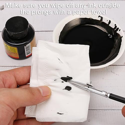 Ruling Pen for Masking Fluid, Cross Hinged Ruling Pen for Cartography, Calligraphy, Fine Line Drawing, Suitable for Use with Masking Fluid, Drawing Ink, Indian Ink and Gouache - color: Black, style: Cross Hinged