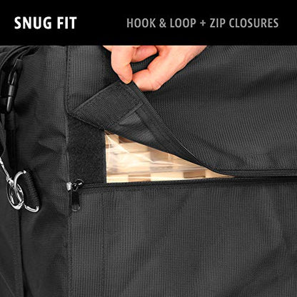 We Sell Mats Shoulder Bag for Carrying Tradeshow Flooring, Interlocking EVA Foam Mats & Other Tiles, Black, 25 in x 25 in x 14 in (BAGC)