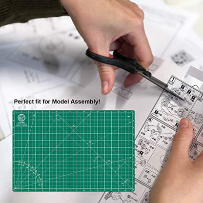 KC GLOBAL A4 (12"x9") Self-Healing Cutting Mat (Dark Green) - Sturdy, Reversible, Eco-Friendly, Non-Slip. Premium Desk Mat for Crafters, Quilters, and Hobbyist - color: Dark Green, size: 9"L x 12"W