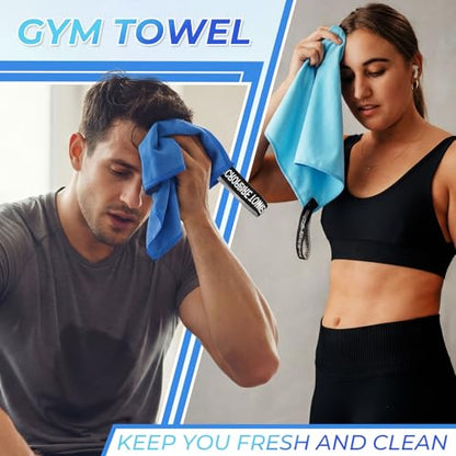 20 Pcs Workout Towels - Gym Sweat Handkerchiefs, Blue Gradient - color: Blue Gradient