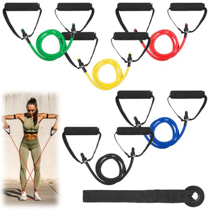 5PCS Resistance Band with Handle Exercise Pull Up Band for Men Women