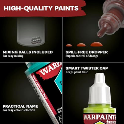 The Army Painter, Warpaints Fanatic Metallics Paint Set, 10 x 18 ml | 10 Acrylic Metal Paints incl. Gold, Copper, Metal, Bronze & Silver, for Miniature Model Painting, Dnd & Warhammer
