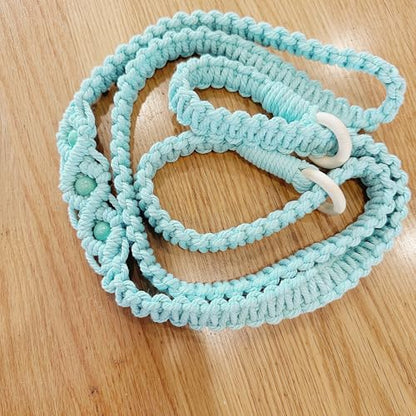 kiido Macrame Yoga Mat Carrying Strap [MAT NOT Included], Hand Woven Multi-Purpose Strap/Carrier - color: Mint Green