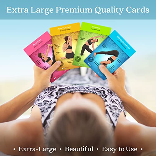 Asana Moon Yoga Cards and Stress Relief Cards Bundle – Yoga Sequencing Deck and Stress Relief Deck with Exercises on Mindfulness, Meditation, Anxiety Relief, and Relaxation