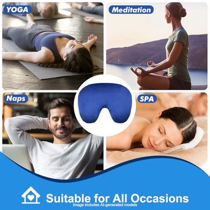 Atsuwell Sinus Mask Microwavable, Heated Eye Masks for Dry Eyes, Blue - color: Blue