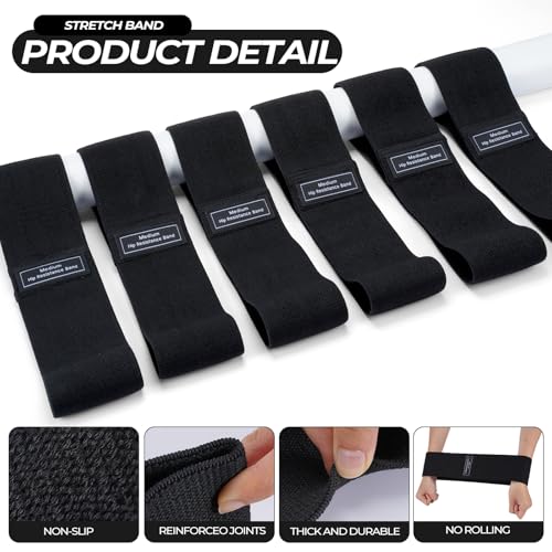 Seenelling 18 Pcs Pilates Ring and Ball Bulk Home Pilate Kit - color: Black