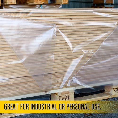 Aluf Plastics Sheeting - 4 Rolls of 7.8 Micron Clear All Purpose Vapor and Moisture Barrier Sheet Tarp/Drop Cloth - 9' x 400' - for Painting, Furniture, Carpet, Contractor, & Construction - color: Clear, style: 9ft x 400ft Sheeting, .31 Mil, 4 Count