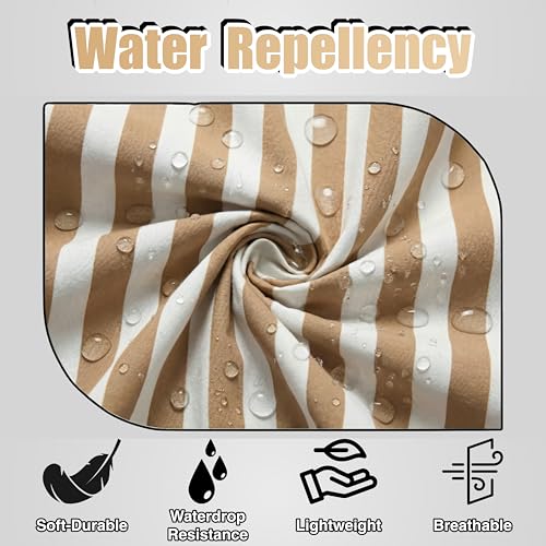 TOSHEX Kitchen Apron Cotton Waterdrop Resistant Adjustable Button Women Men | Premium Cotton Cooking Apron with Pocket. Striped, Gift, Brown - color: Brown