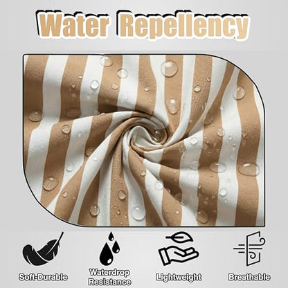 TOSHEX Kitchen Apron Cotton Waterdrop Resistant Adjustable Button Women Men | Premium Cotton Cooking Apron with Pocket. Striped, Gift, Brown - color: Brown