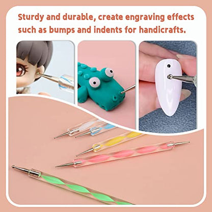 LOKUNN 14 PCS Dotting Tools Ball Styluses Dotting Tools for Painting | Embossing Tools, Ball End Dot Art Tools, Dot Painting Tools, Pottery Clay Modeling Embossing Nail Art Mandala Tools - size: 14 PCS PINK