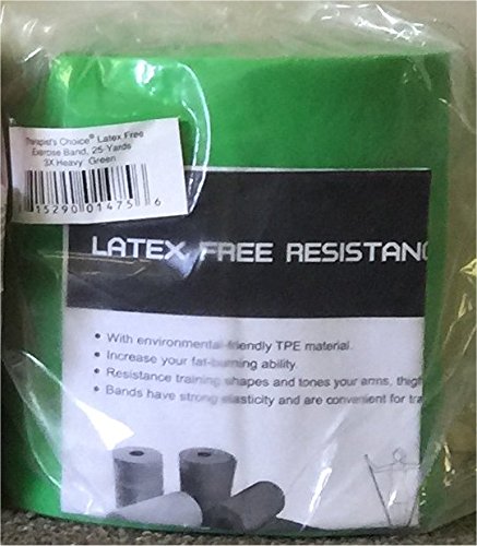 Therapist’s Choice® Professional Non-Latex Resistance Bands for Upper and Lower Body Exercise Workouts, Physical Therapy, Lower Pilates, and Rehab, 25 Yard (75 Feet) Roll Bulk Roll - size: 3X-Heavy