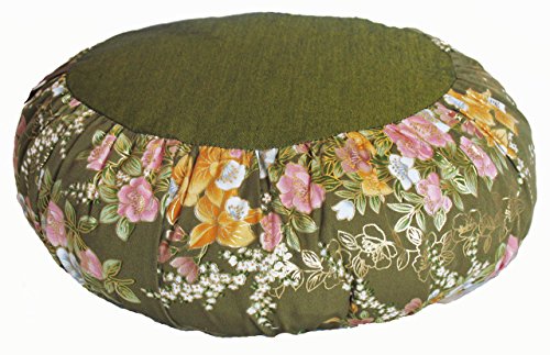 Meditation Cushion Zafu Pillow Japanese Kimono Silk Orchid - color: Orchid