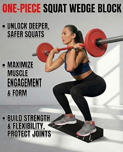 GarveeLife Squat ！ Block for Home Gym - 15/30/40° Multi-Angle Slant Board for Squats, Calf Stretching, Yoga & Therapy | Non-Slip EVA Foam, Lightweight & Portable Heel Elevator for Men & Women