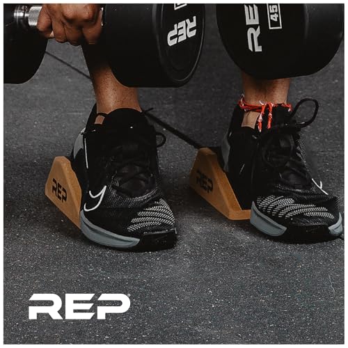 REP Fitness Cork Squat Wedge, Blocks for Weight Lifting, Yoga, Stretching, Exercise and Calf Therapy, Raised Heel Support, Non Slip, Workout Equipment for Home and Commercial Gym Training