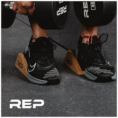 REP Fitness Cork Squat Wedge, Blocks for Weight Lifting, Yoga, Stretching, Exercise and Calf Therapy, Raised Heel Support, Non Slip, Workout Equipment for Home and Commercial Gym Training