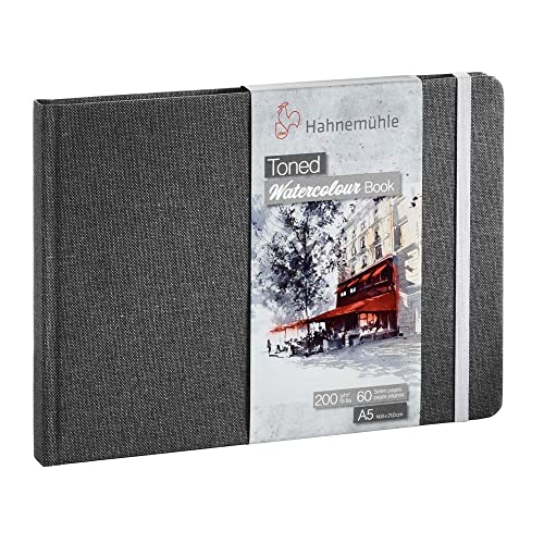 Hahnemuhle Toned Gray Watercolor Book A5 - size: 14.8cm x 21cm