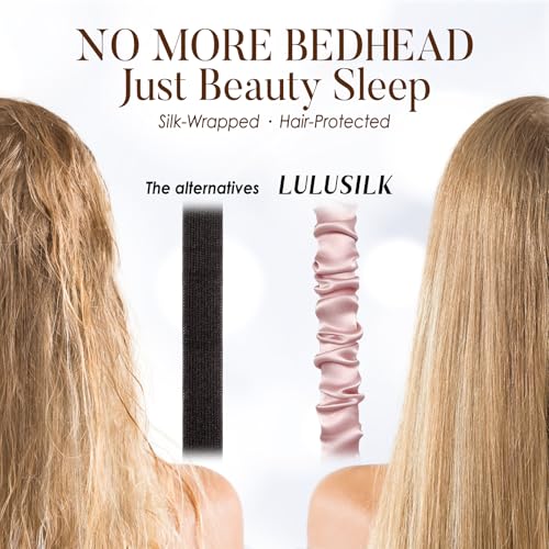 LULUSILK Mulberry Silk Sleep Eye Mask & Blindfold with Elastic Strap/Headband, Soft Eye Cover Eyeshade for Night Sleeping, Travel, Nap(Pink) - color: Pink