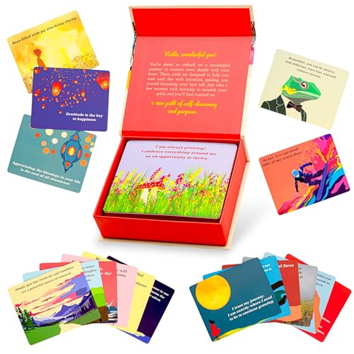 HALD Positive Affirmation Cards for Mindfulness - 60 Motivational Cards