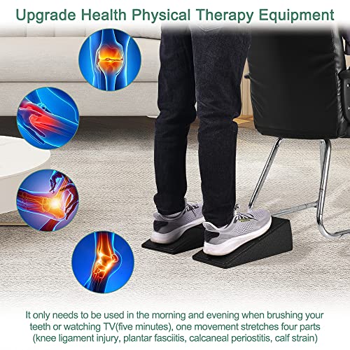 Slant Board 3 Pcs Squat Wedge for Calf Stretching - color: Black