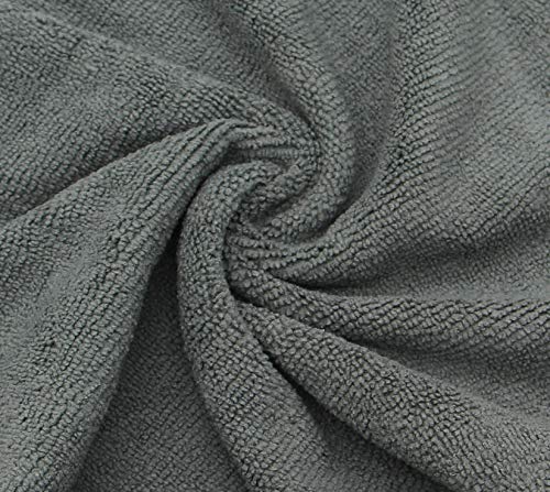 Microfiber Cleaning Cloth, Washcloths, 12x12 inch, 10 Pack, Gray | Fast Drying Dish Cloths for Washing Dishes, Ultra Absorbent Dish Rags, Lint Free Cleaning Rags For House&Kitchen - color: Gray