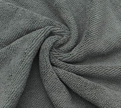 Microfiber Cleaning Cloth, Washcloths, 12x12 inch, 10 Pack, Gray | Fast Drying Dish Cloths for Washing Dishes, Ultra Absorbent Dish Rags, Lint Free Cleaning Rags For House&Kitchen - color: Gray
