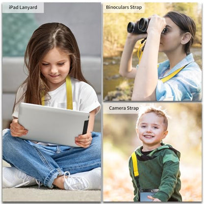 FIEIL Adjustable Shoulder Strap, Nylon Camera Strap, Comfortable Neck Strap for iPad, Cellphone Tablet, Camera, Laptop, Binocular, Luggage Bag (Bright Yellow Universal Lanyard) - color: Bright Yellow